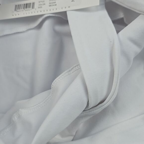 Susana Monaco NWT Boat Neck Ruffle Hem Dress in Sugar White Size‎ Medium - Picture 11 of 13